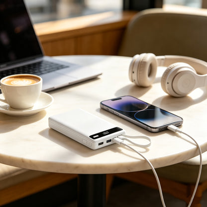 Ultra Slim Fast Charging Power Bank, High Capacity Portable External Battery.