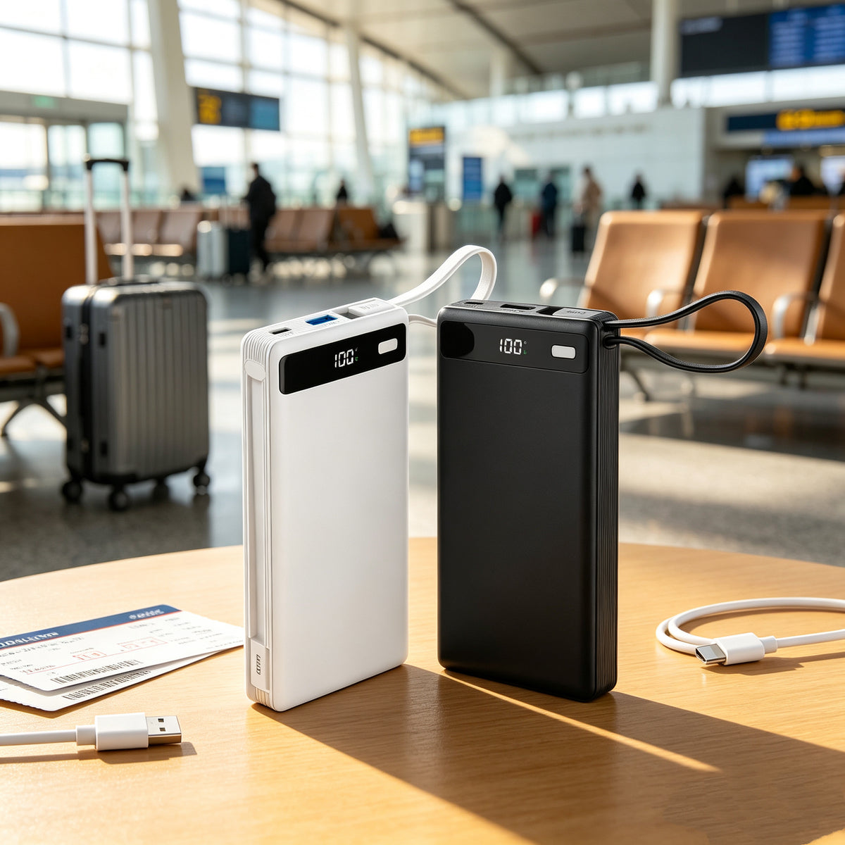 Ultra Slim Fast Charging Power Bank, High Capacity Portable External Battery.
