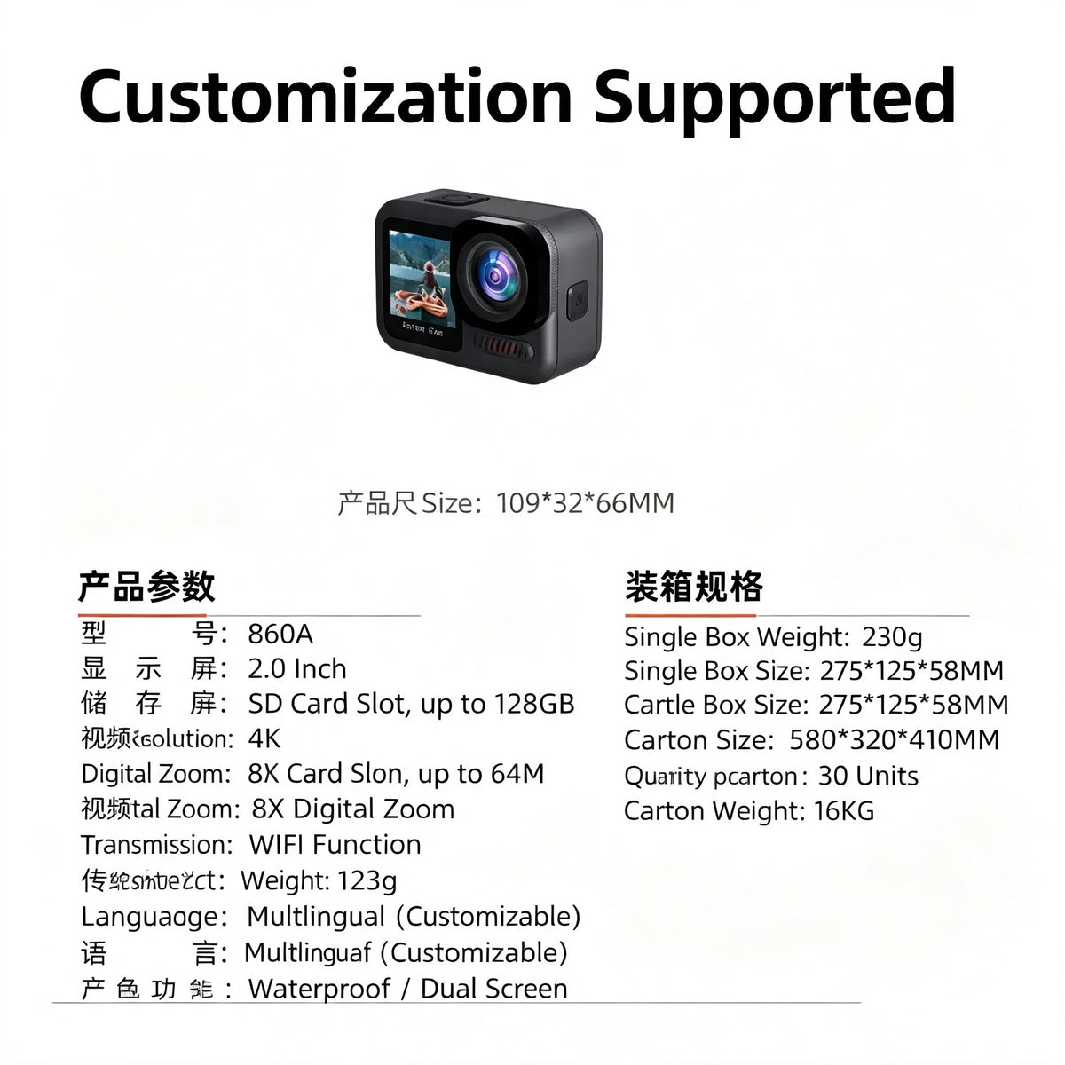 4K‑HD Action Camera