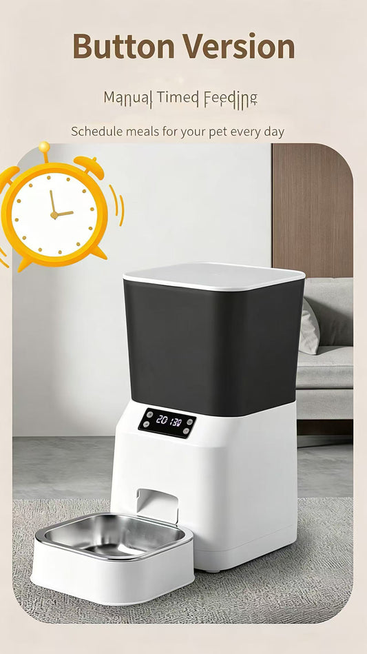 Automatic Button‑Controlled Pet Feeder